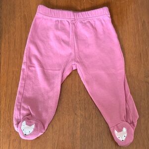 😊FREE😊 Chick Pea Pink Fox Footed Baby Pants size 3-6m